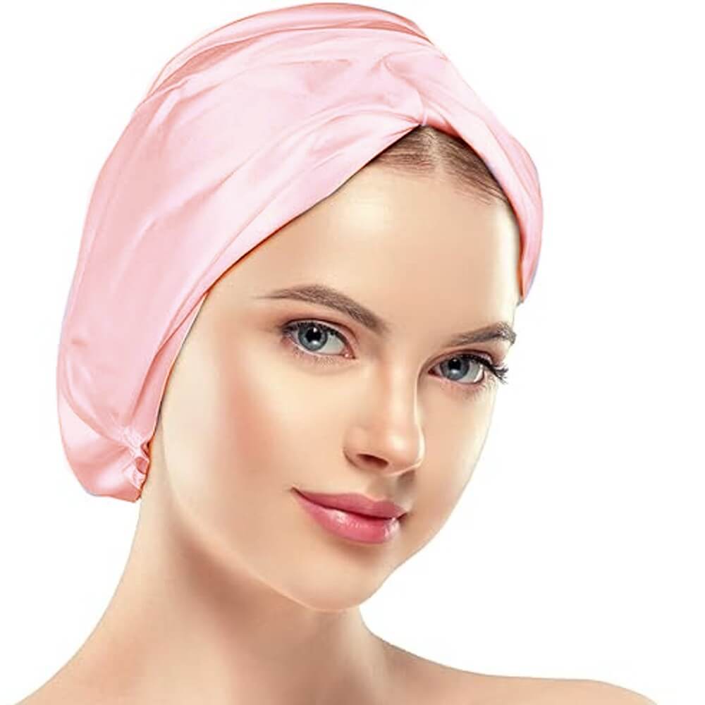 100% Mulberry Silk Bonnet for Hair and Skin Sleep Cap Natural Silk 22 Momme with Elastic Band