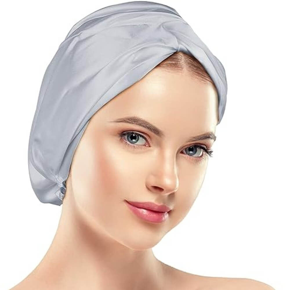 100% Mulberry Silk Bonnet for Hair and Skin Sleep Cap Natural Silk 22 Momme with Elastic Band