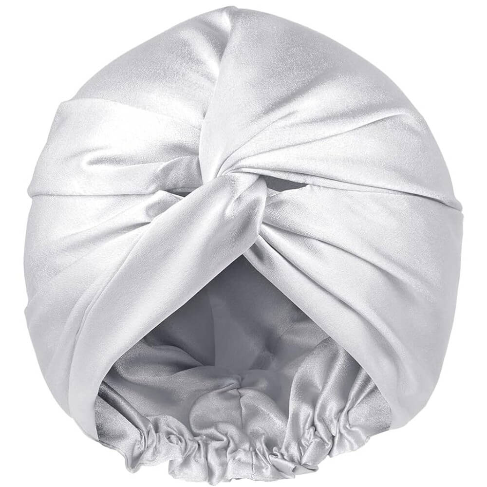 100% Mulberry Silk Bonnet for Hair and Skin Sleep Cap Natural Silk 22 Momme with Elastic Band