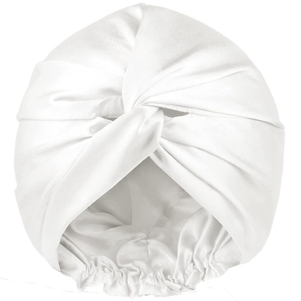 100% Mulberry Silk Bonnet for Hair and Skin Sleep Cap Natural Silk 22 Momme with Elastic Band