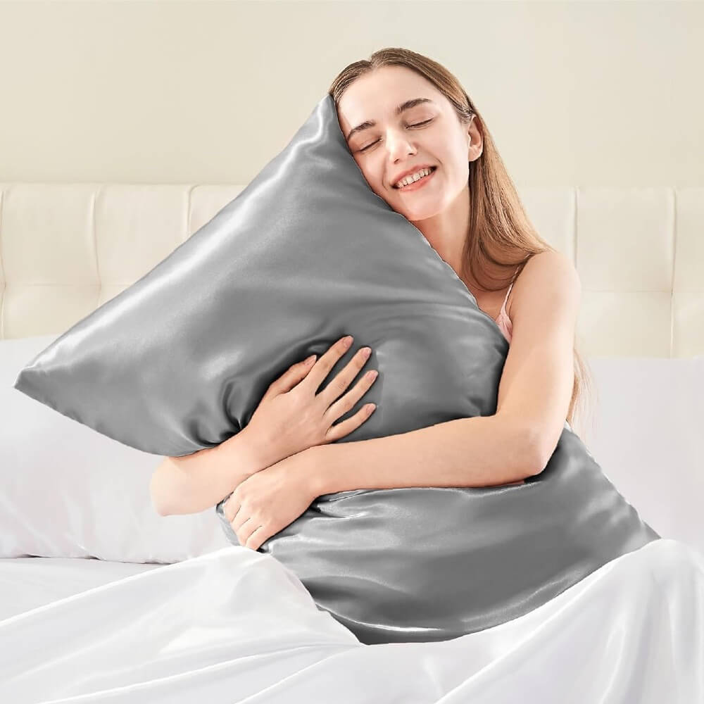 Satin Pillowcase for Hair and Skin Pillow Cases Standard Size Super Soft with Envelope Closure