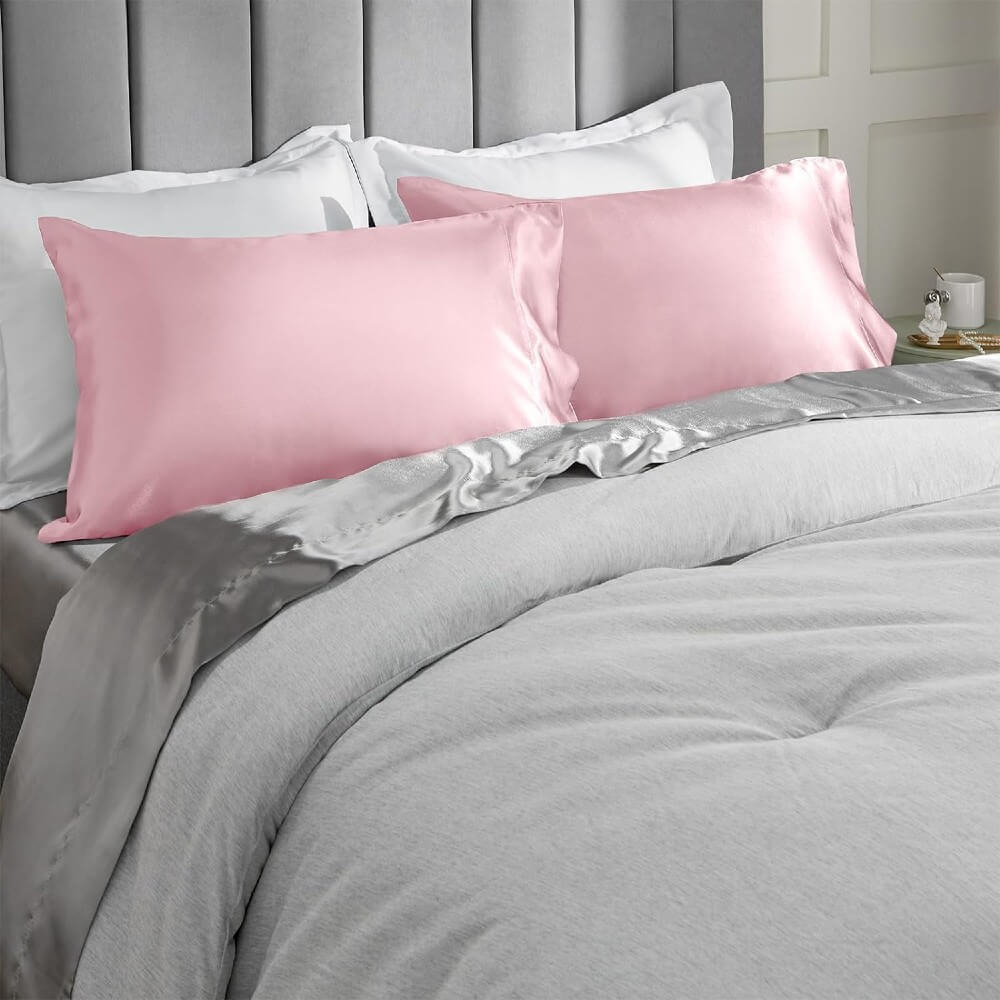 Satin Pillowcase for Hair and Skin Pillow Cases Standard Size Super Soft with Envelope Closure